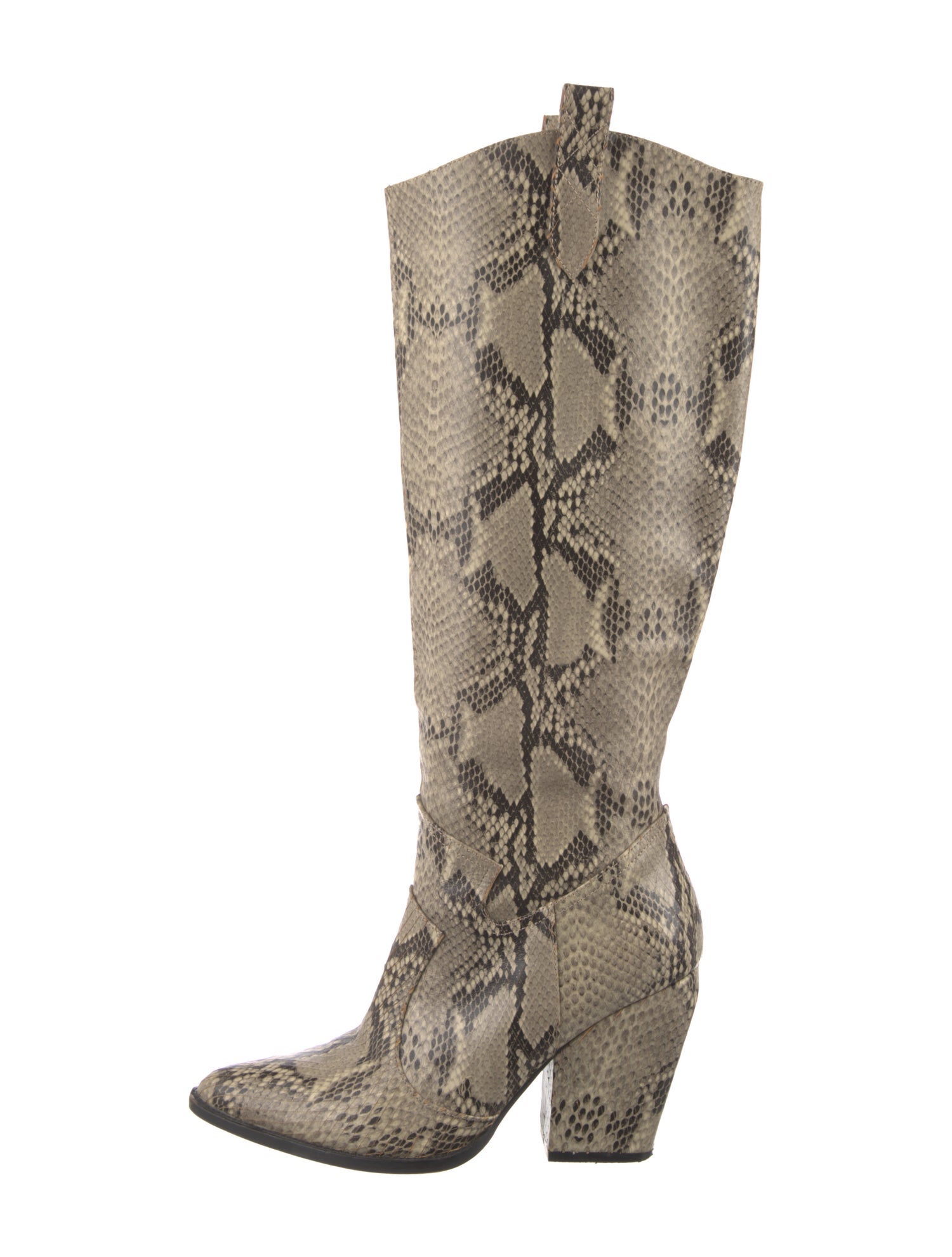 Alias Mae Leather Animal Print Boots