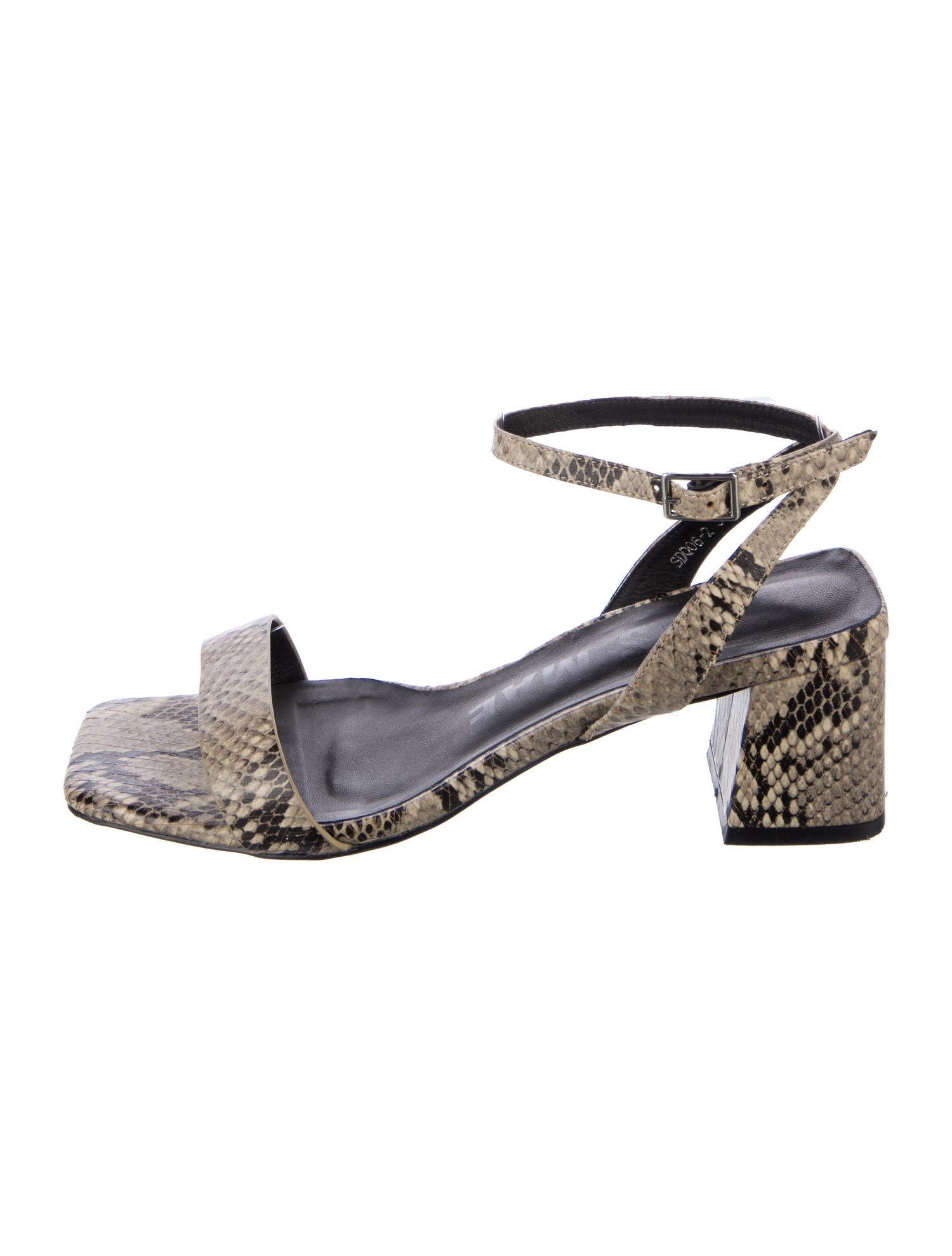 Alias Mae Leather Animal Print Sandals