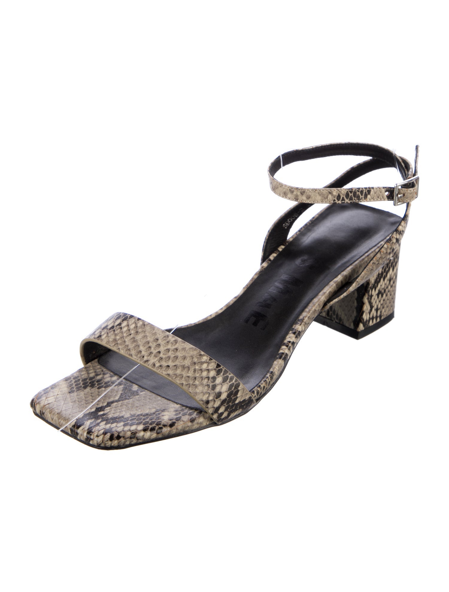 Alias Mae Leather Animal Print Sandals