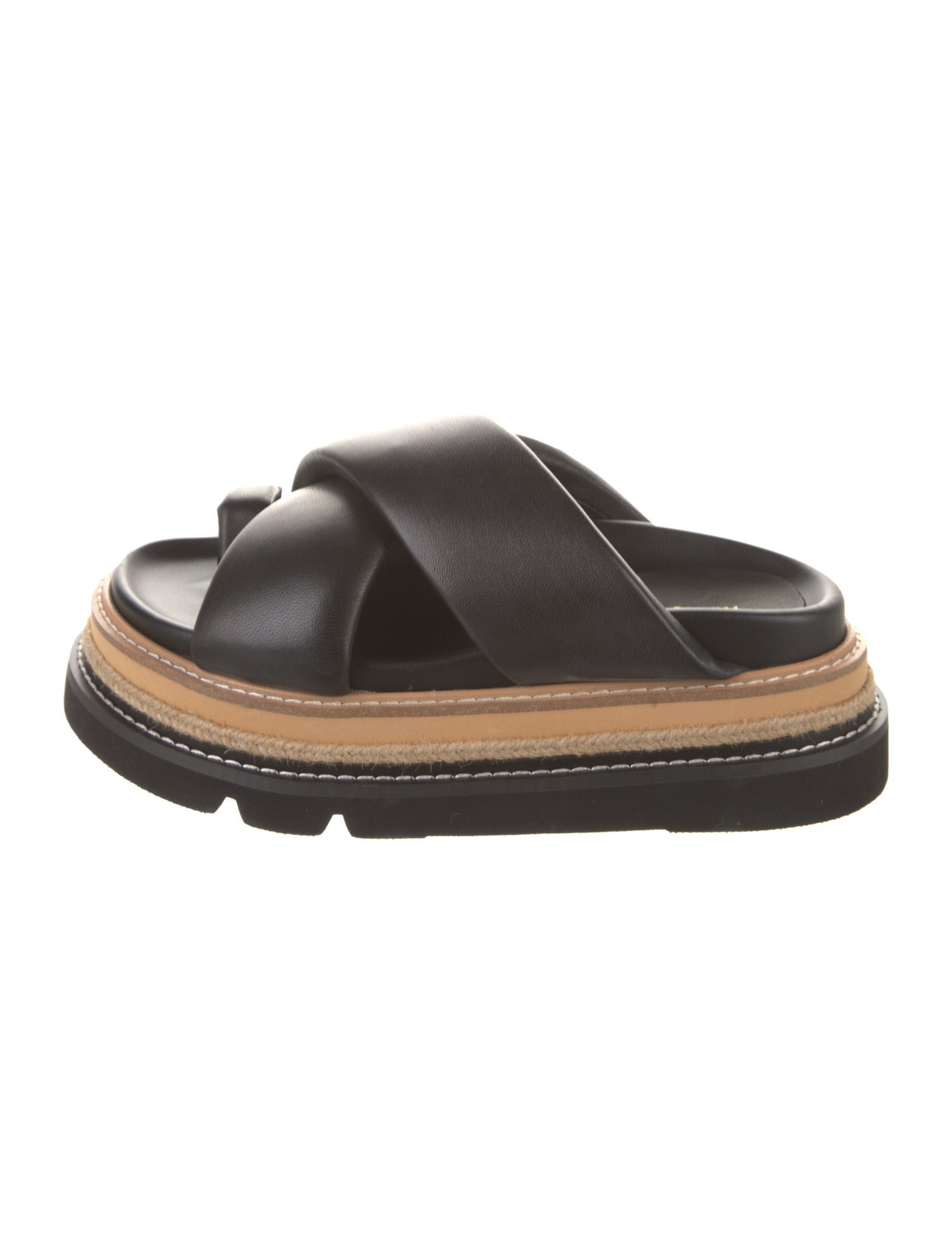 Alias Mae Leather Colorblock Pattern Espadrilles