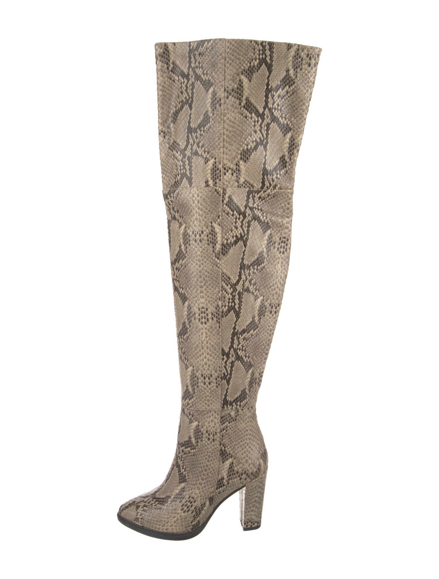 Alias Mae Leather Animal Print Boots