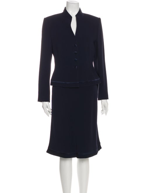 Albert Nipon Skirt Suit Blue