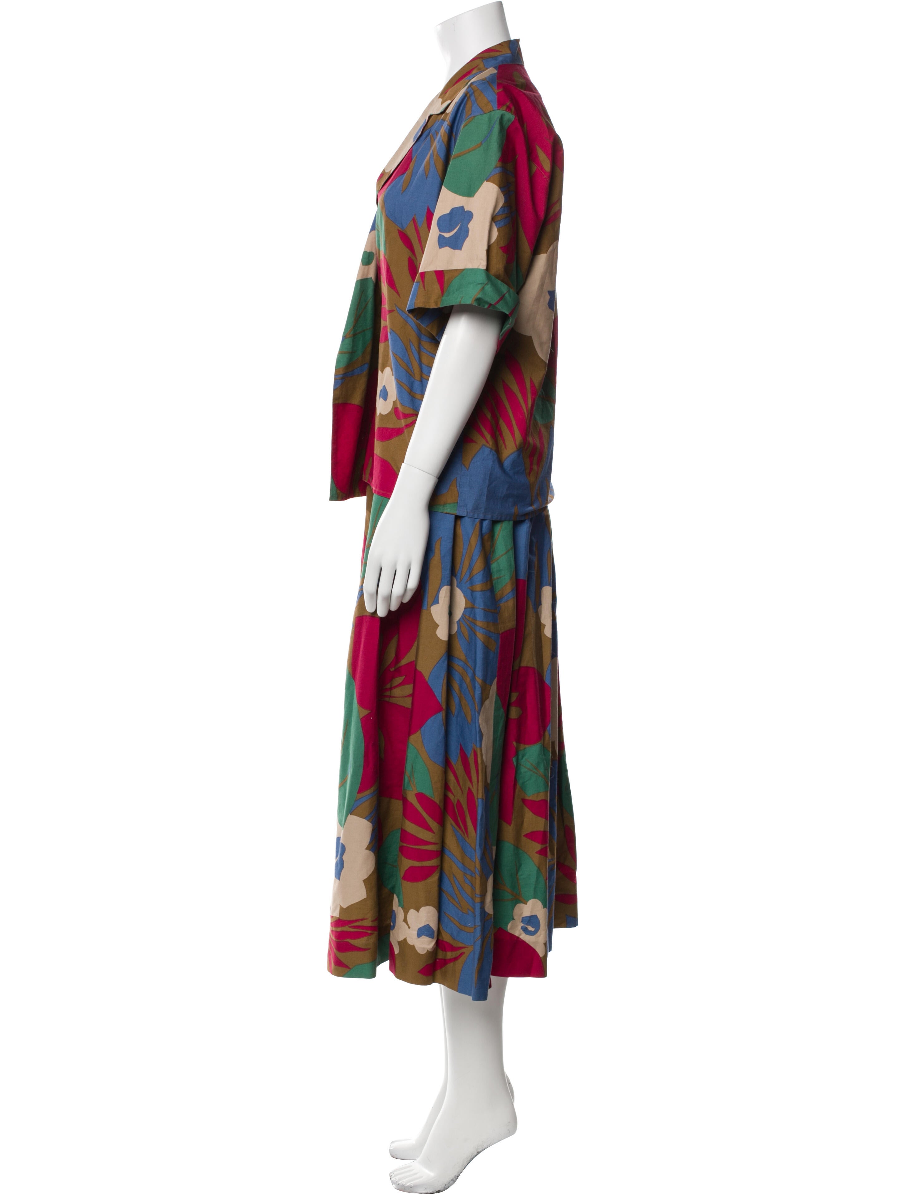 Albert Nipon Vintage Printed Skirt Set