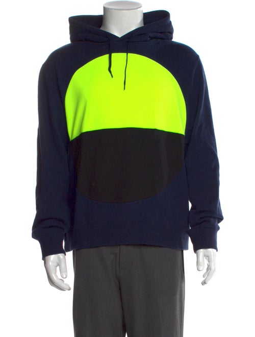 Aloye Colorblock Pattern Crew Neck Hoodie