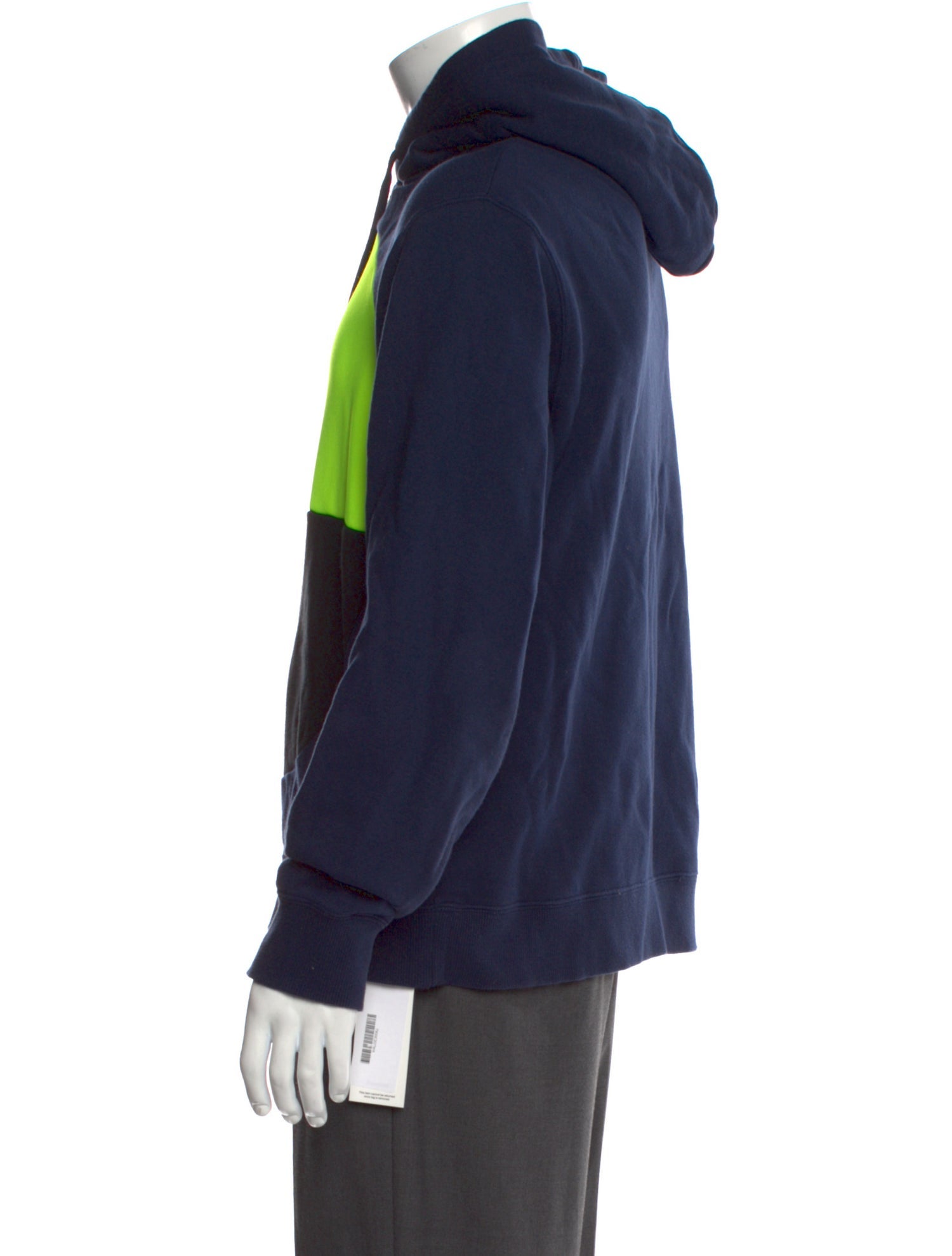 Aloye Colorblock Pattern Crew Neck Hoodie