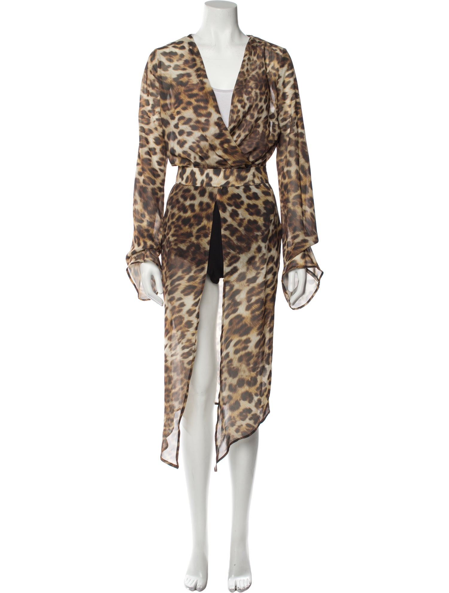 Alberto Audenino Animal Print Long Dress