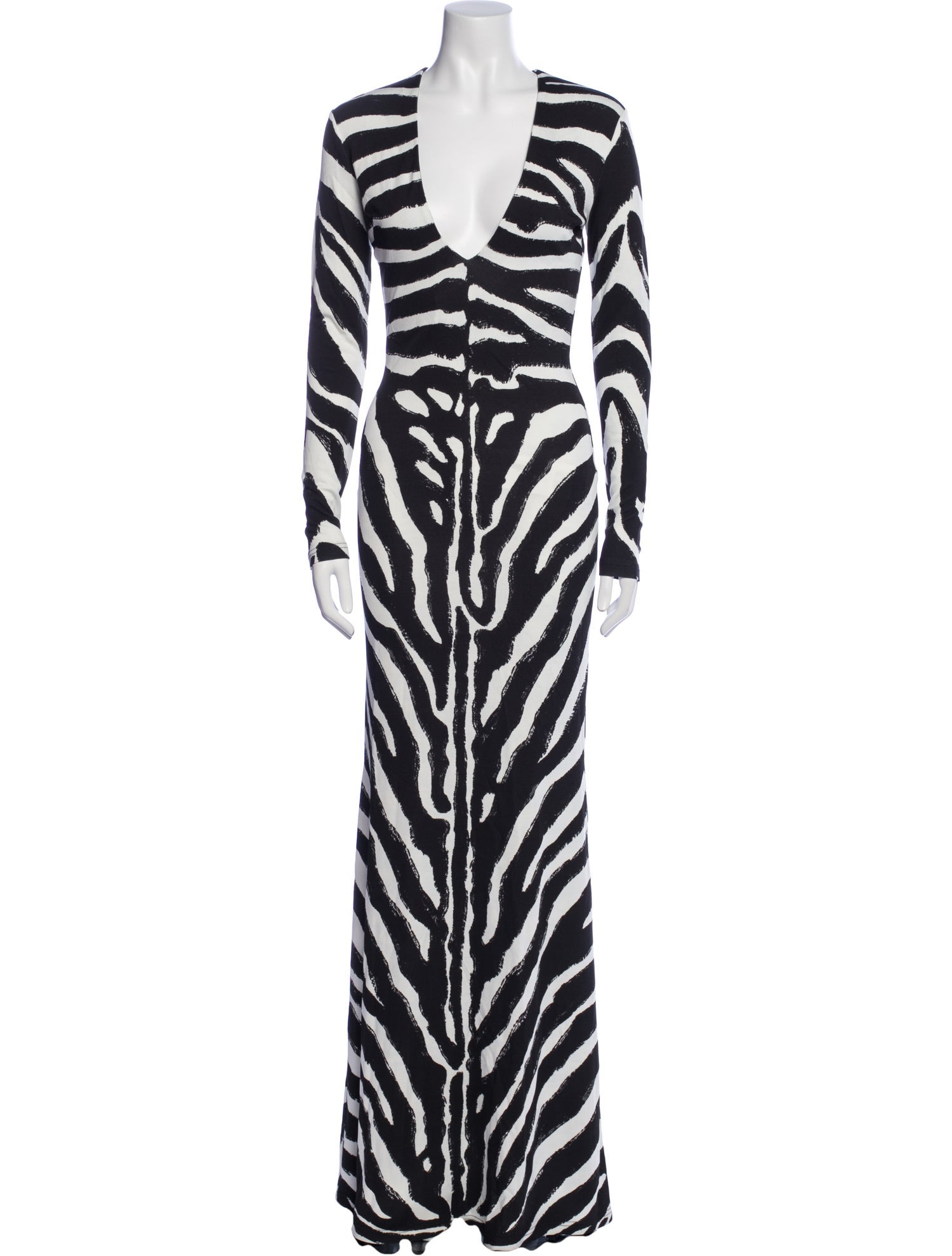 Alberto Audenino Animal Print Long Dress