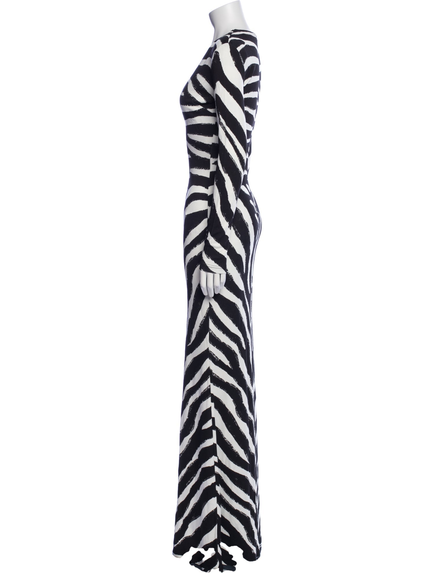 Alberto Audenino Animal Print Long Dress