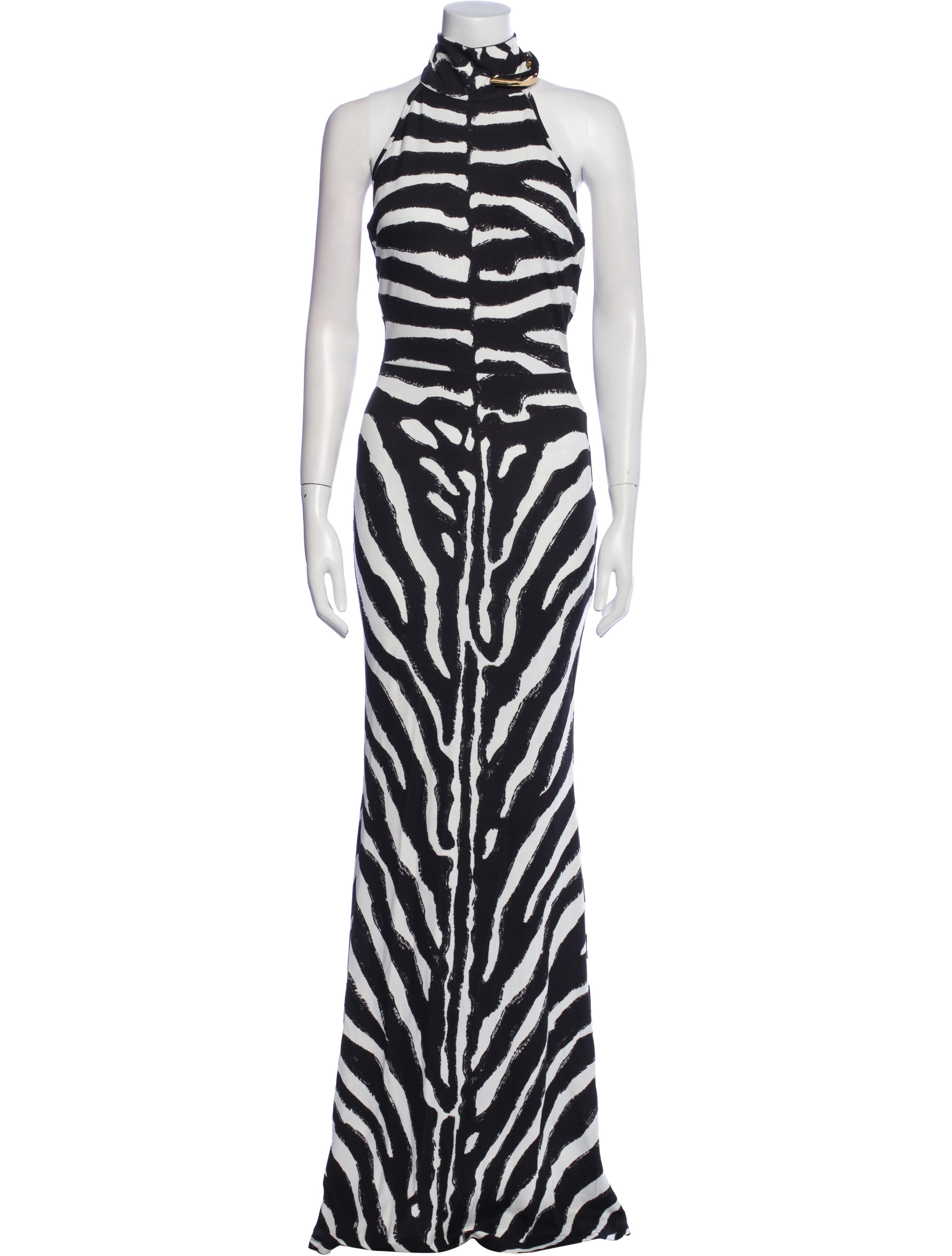Alberto Audenino Animal Print Long Dress