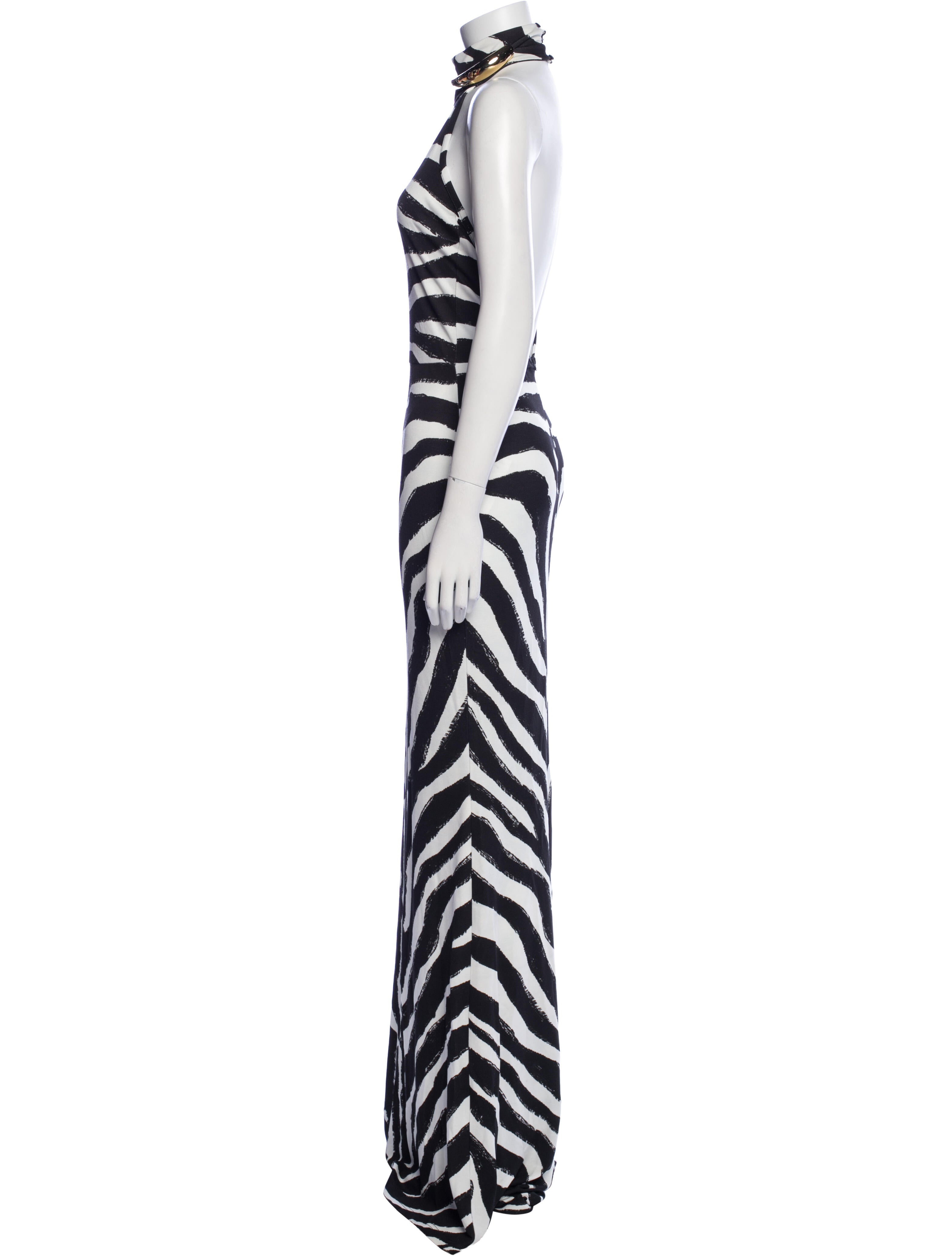 Alberto Audenino Animal Print Long Dress