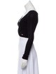 Plunge Neckline Long Sleeve Crop Top image 2