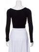 Plunge Neckline Long Sleeve Crop Top image 3