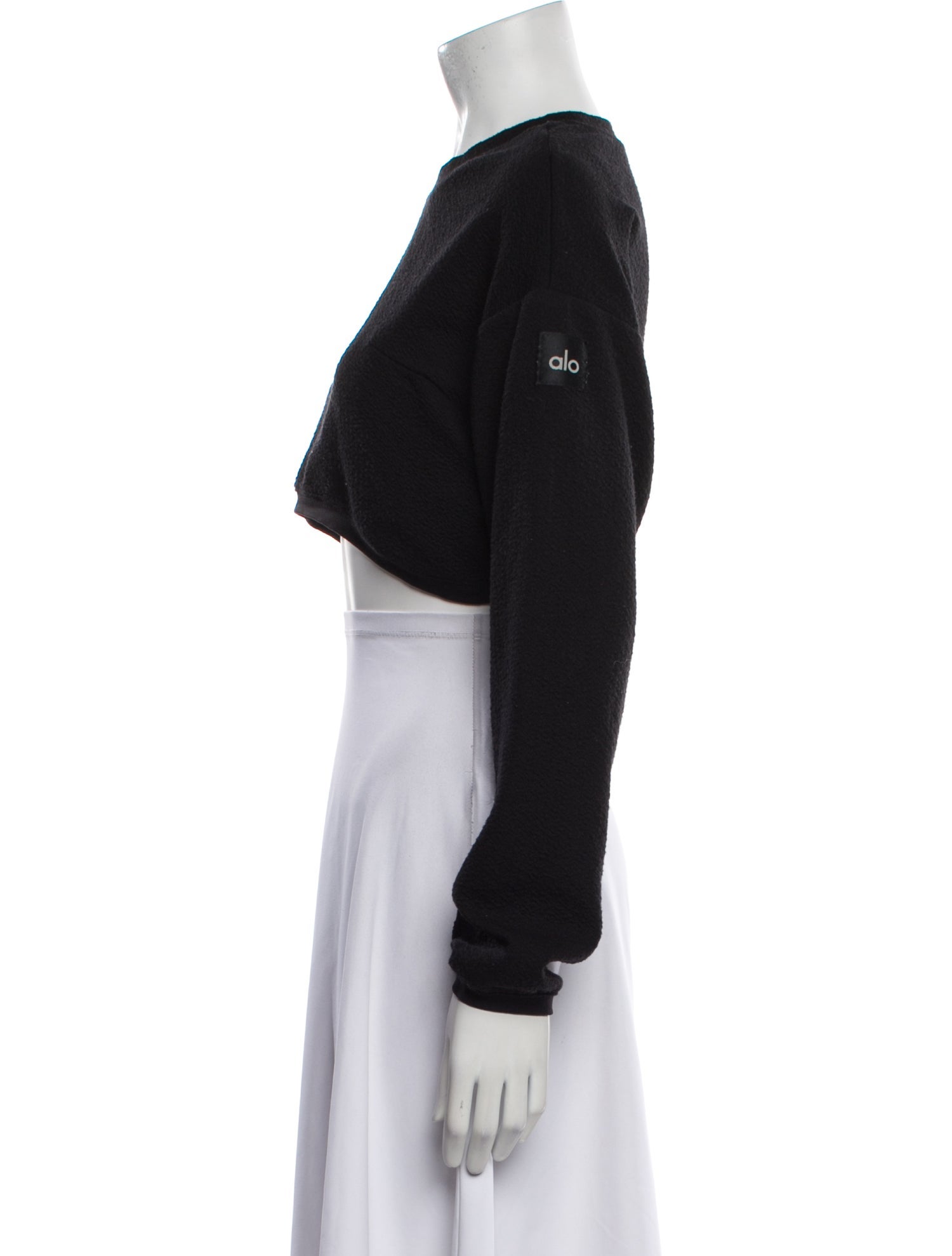 Alo Yoga Crew Neck Long Sleeve Crop Top