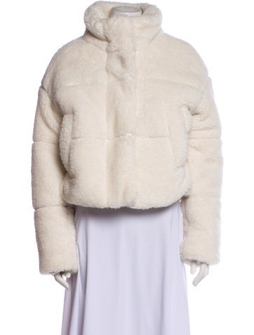 Pre-owned Alo Yoga Faux Fur Jacket In Neutral