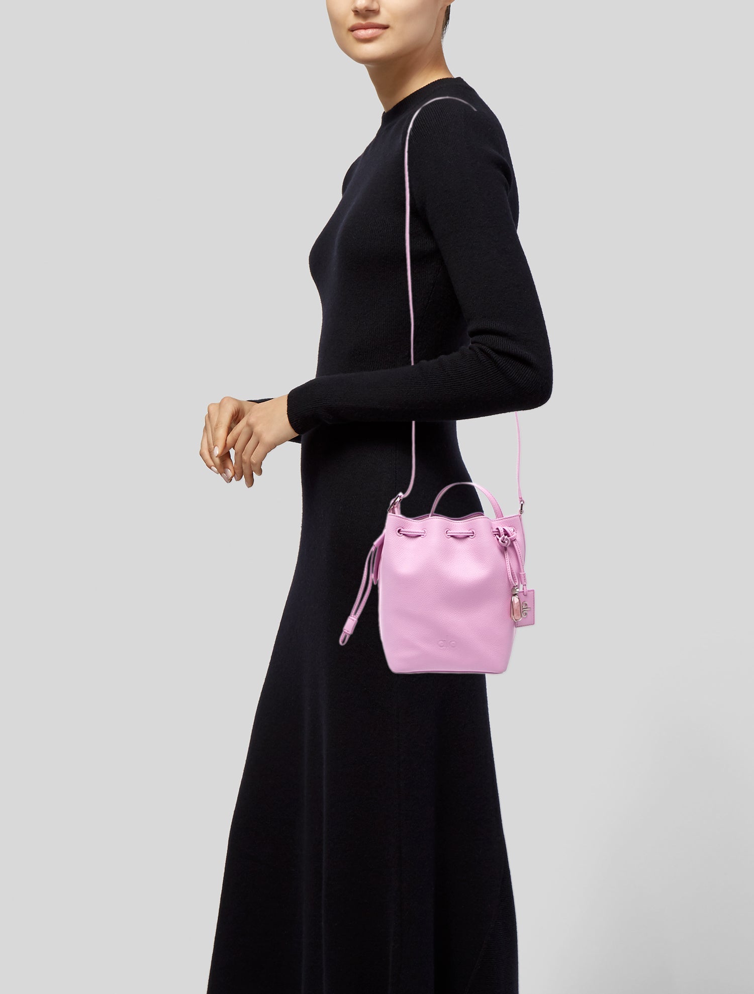 Alo Yoga Leather Bucket Bag - Pink Bucket Bags, Handbags 