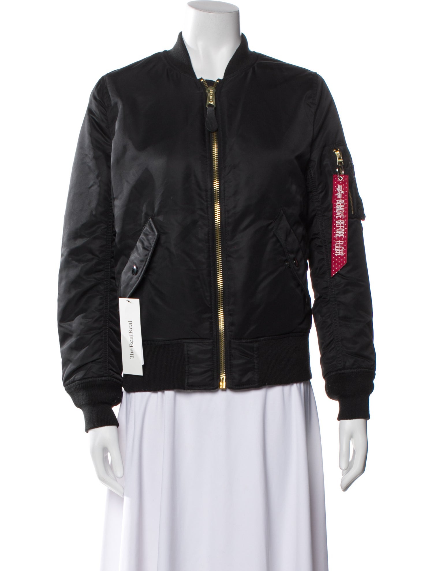 Alpha Industries Nylon Graphic Print Bomber Jacket