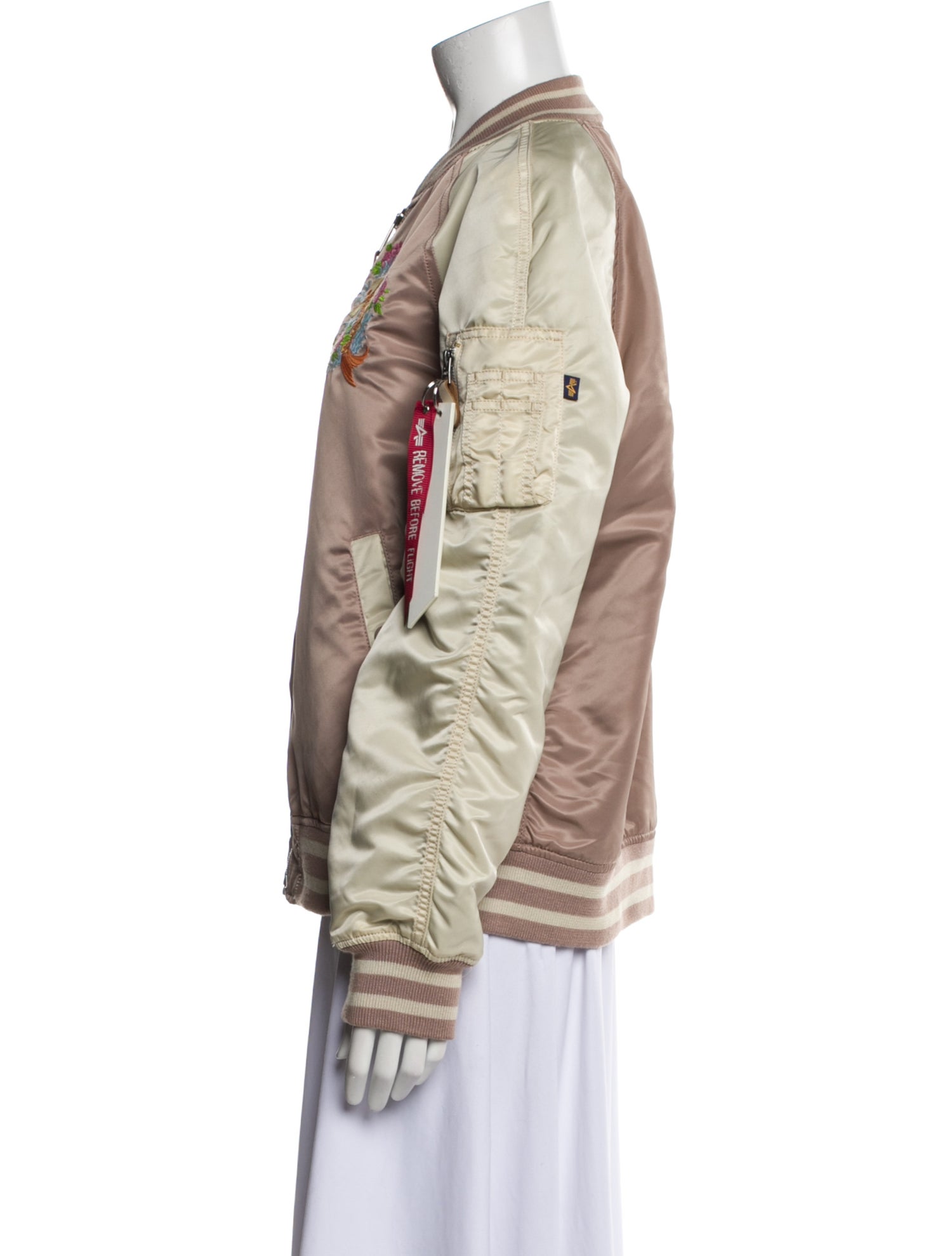 Alpha Industries Nylon Graphic Print Bomber Jacket