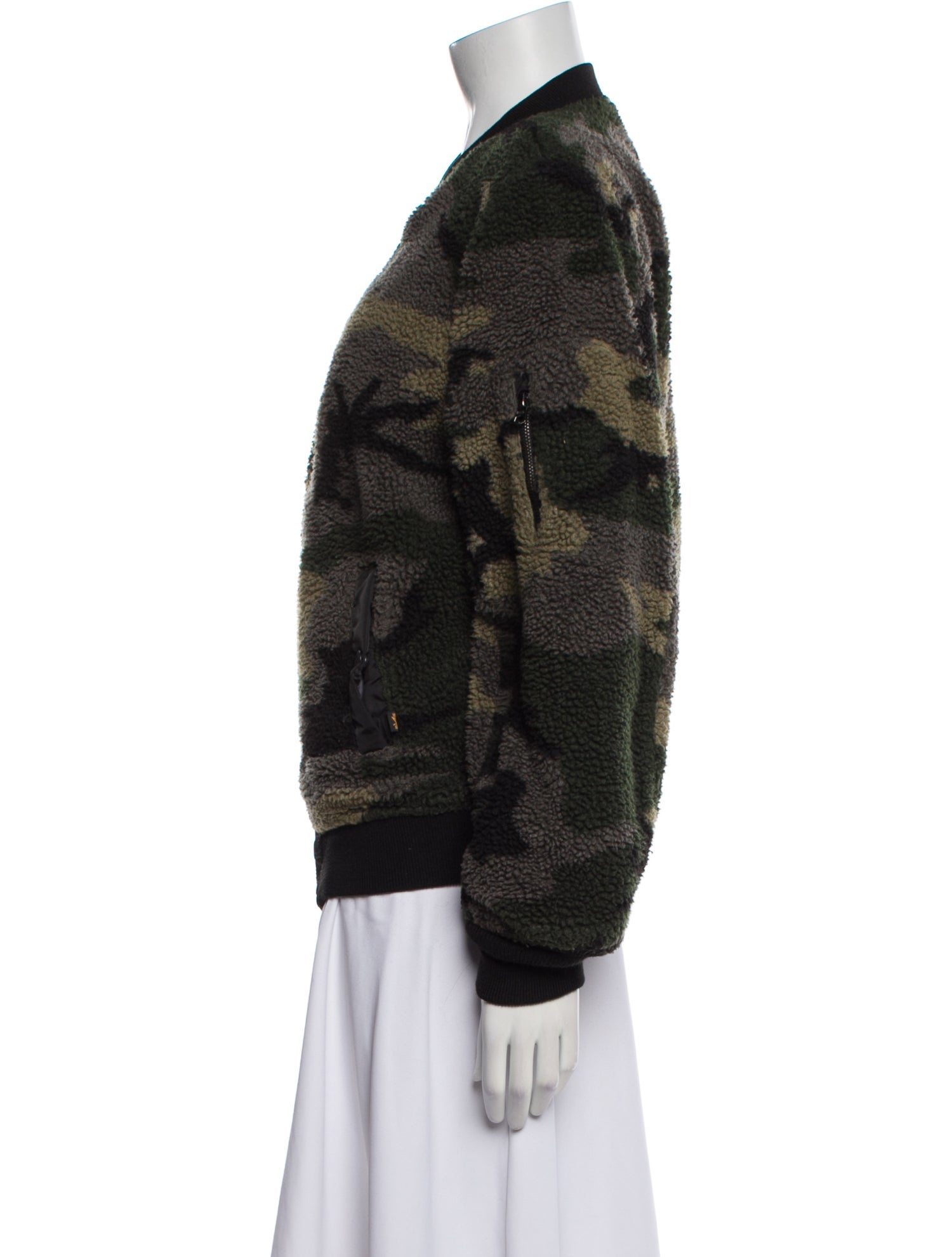 Alpha Industries Camouflage Print Bomber Jacket