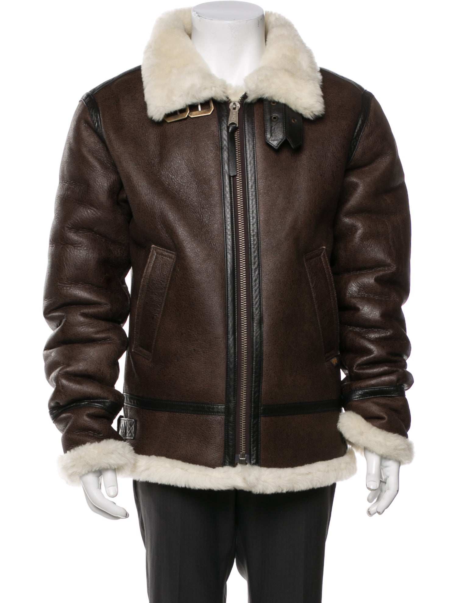 Alpha Industries Leather Moto Jacket