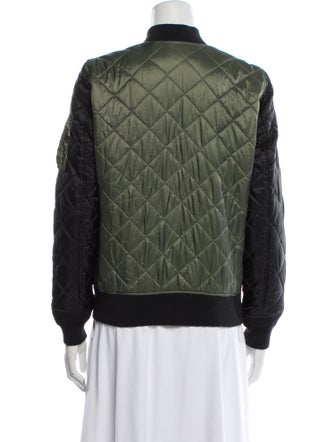 Alpha Industries Nylon Colorblock Pattern Bomber Jacket