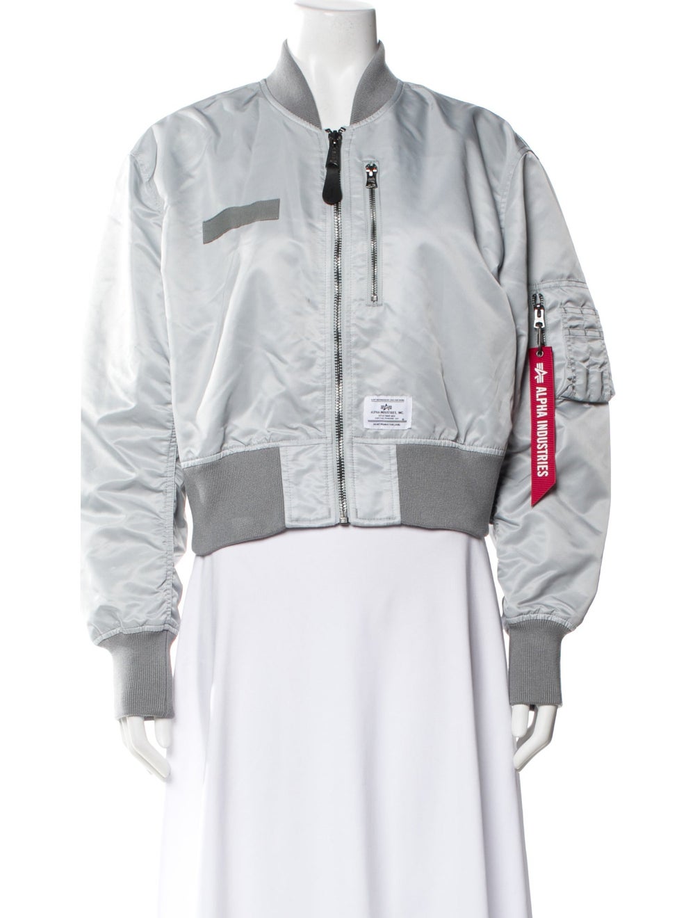 Alpha Industries Nylon Colorblock Pattern Bomber … - image 1