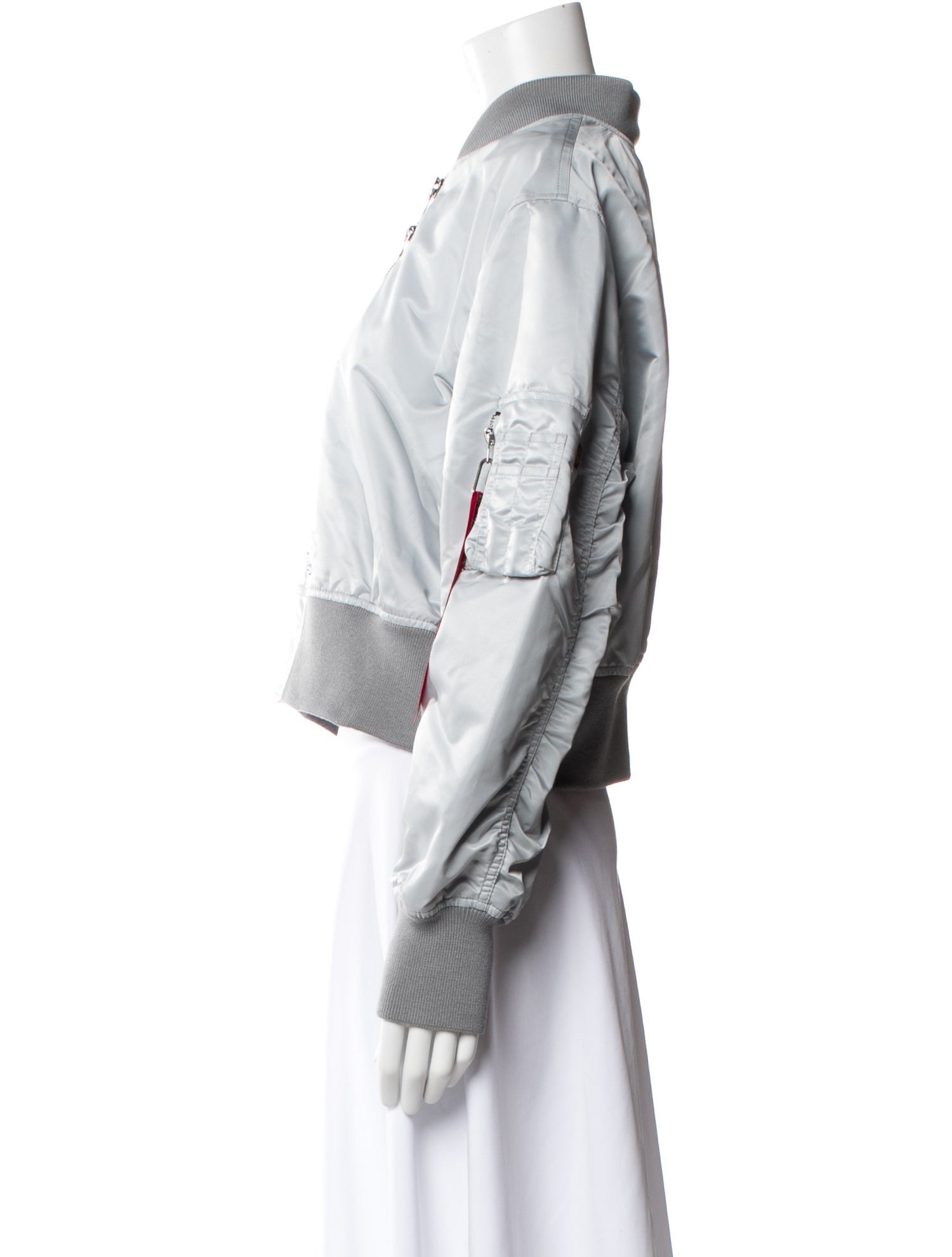 Alpha Industries Nylon Colorblock Pattern Bomber Jacket