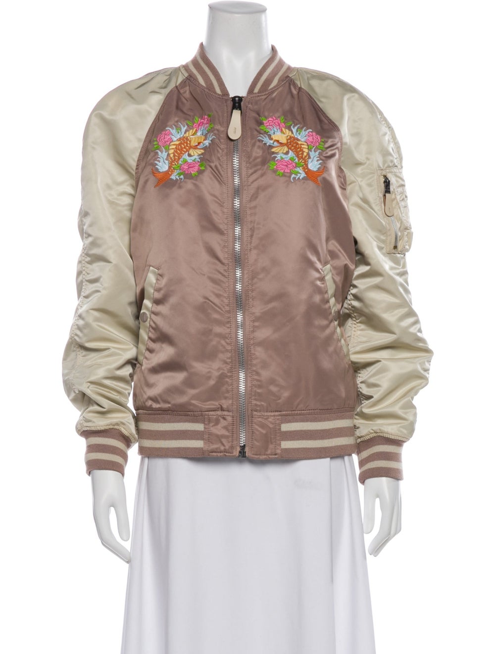 Alpha Industries Colorblock Pattern Bomber Jacket - image 1