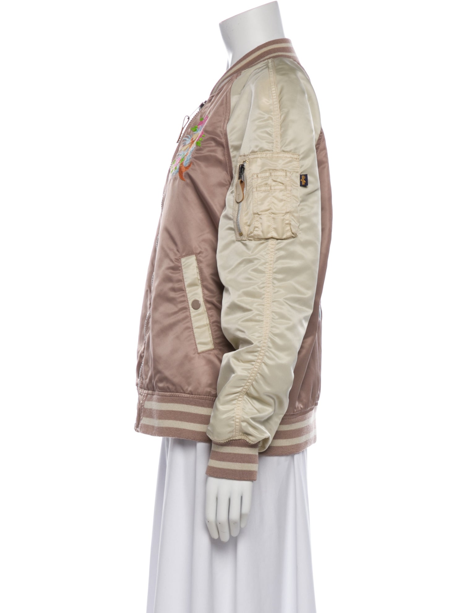 Alpha Industries Colorblock Pattern Bomber Jacket