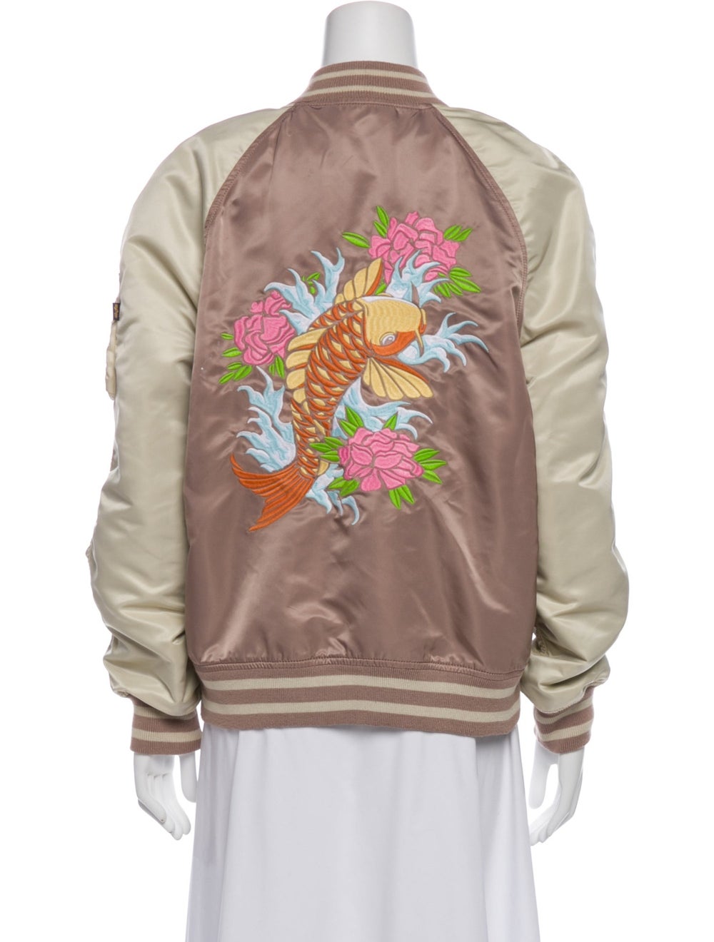 Alpha Industries Colorblock Pattern Bomber Jacket - image 3