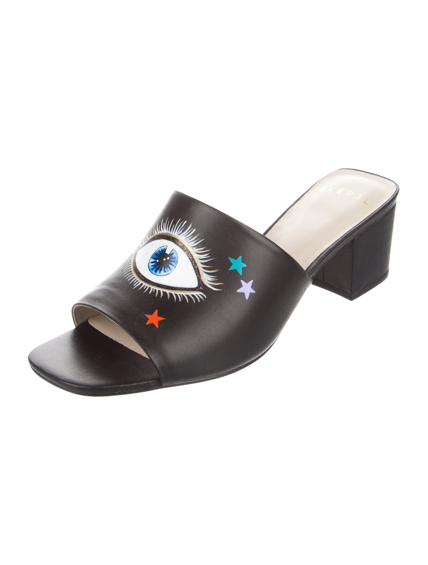 Alepel Leather Graphic Print Slides