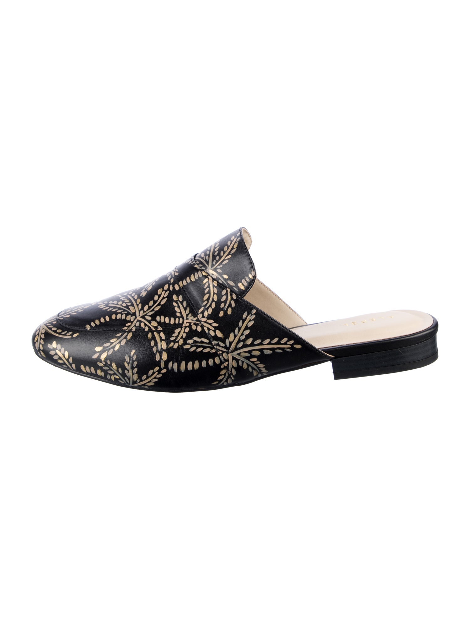 Alepel Leather Printed Mules