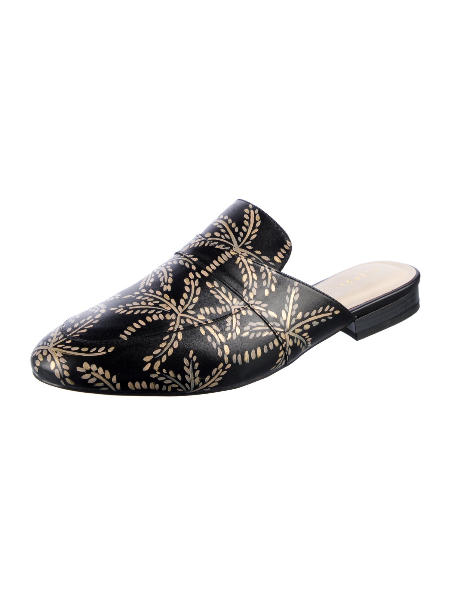 Alepel Leather Printed Mules