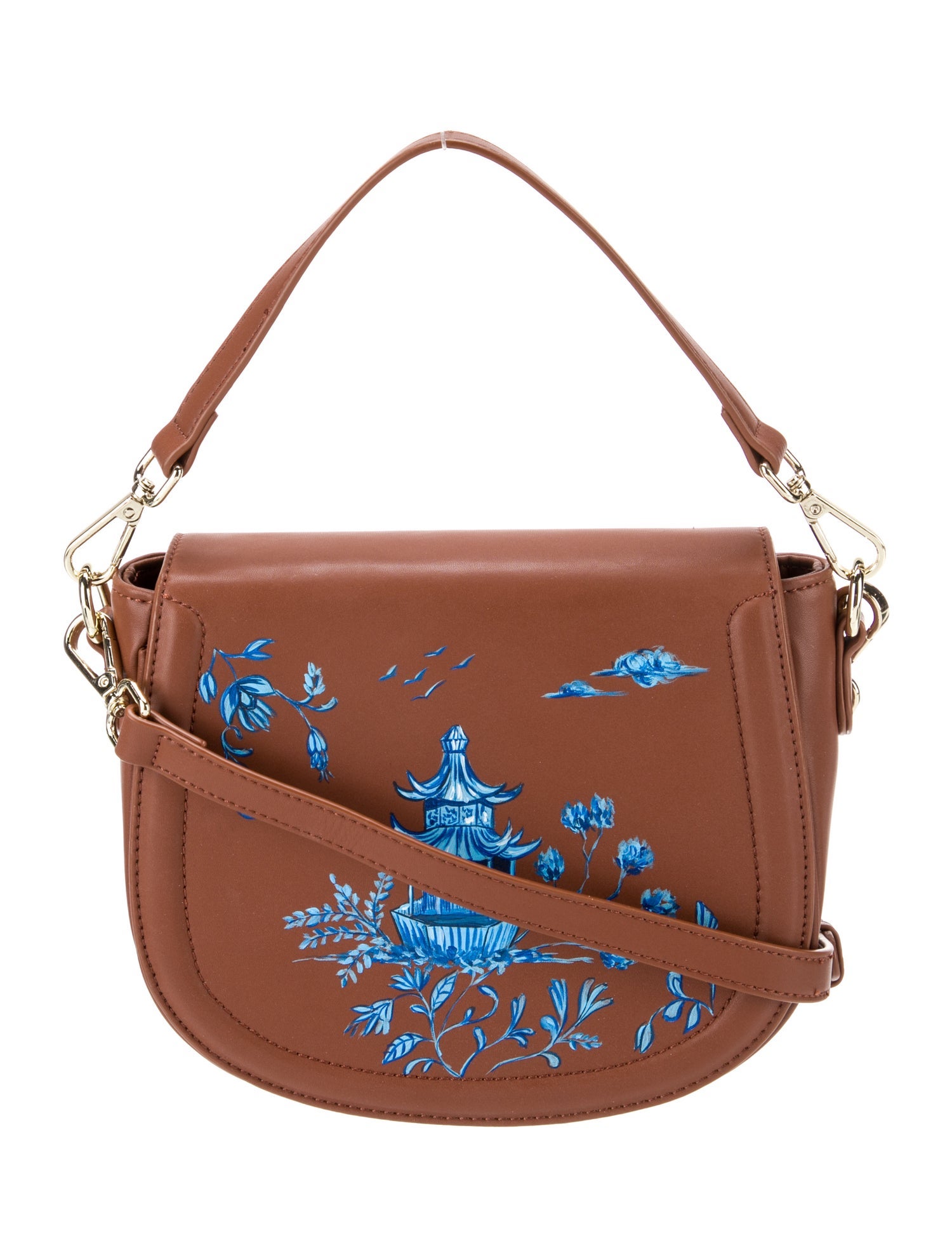 Alepel Leather Top Handle Bag