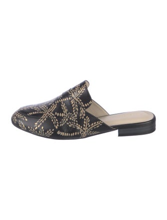 Alepel Leather Printed Mules
