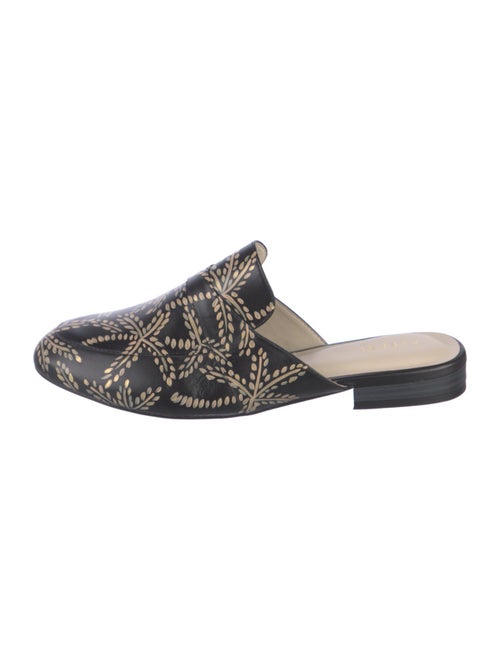 Alepel Leather Printed Mules