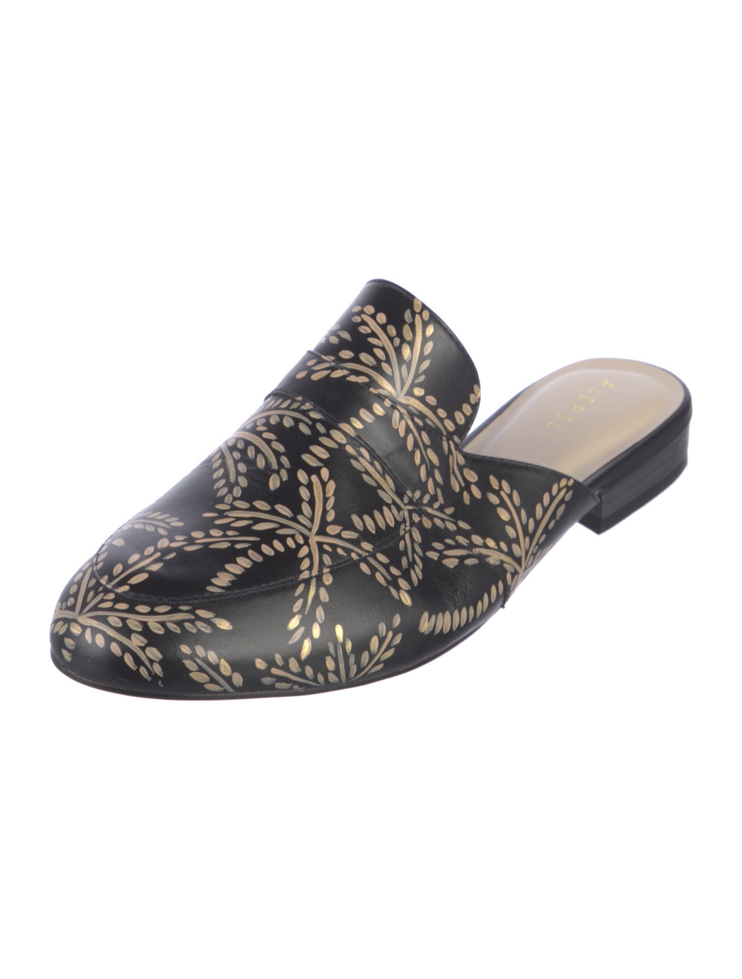 Alepel Leather Printed Mules