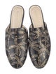 Alepel Leather Printed Mules