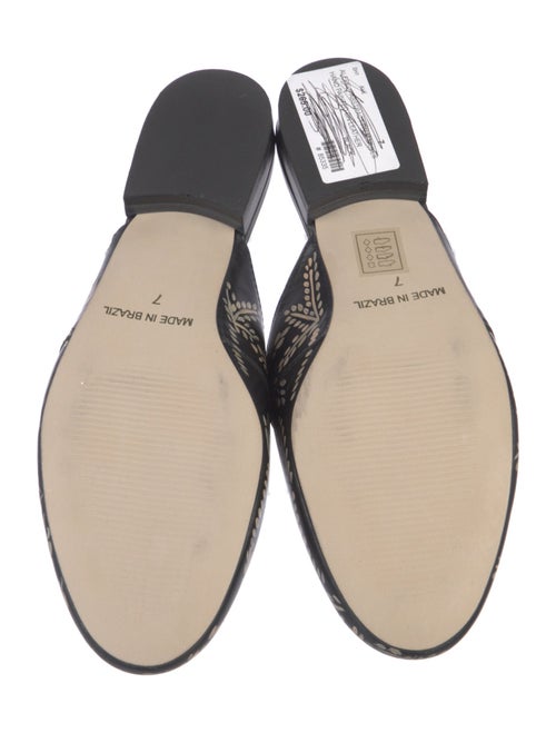 Alepel Leather Printed Mules