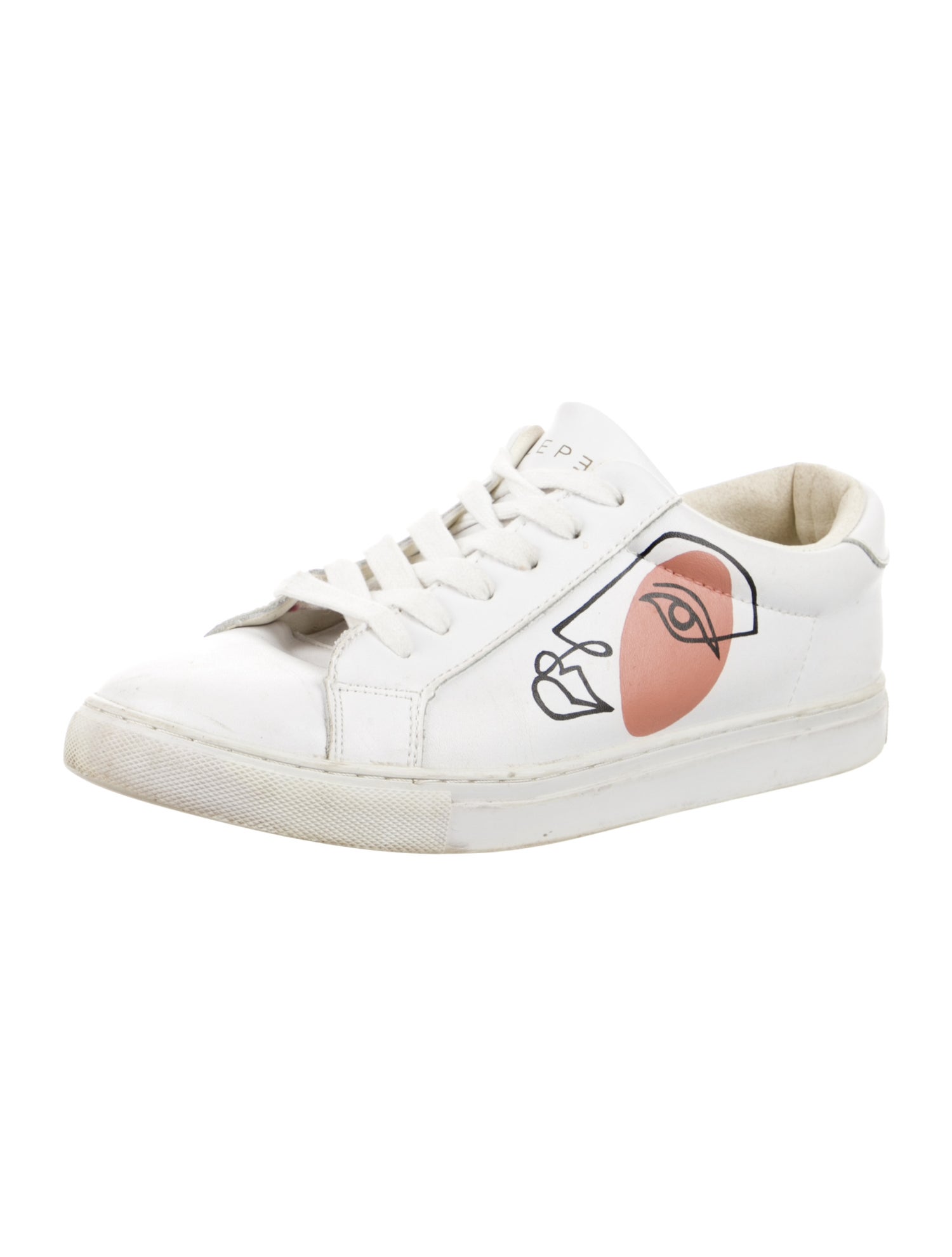 Alepel Leather Printed Sneakers
