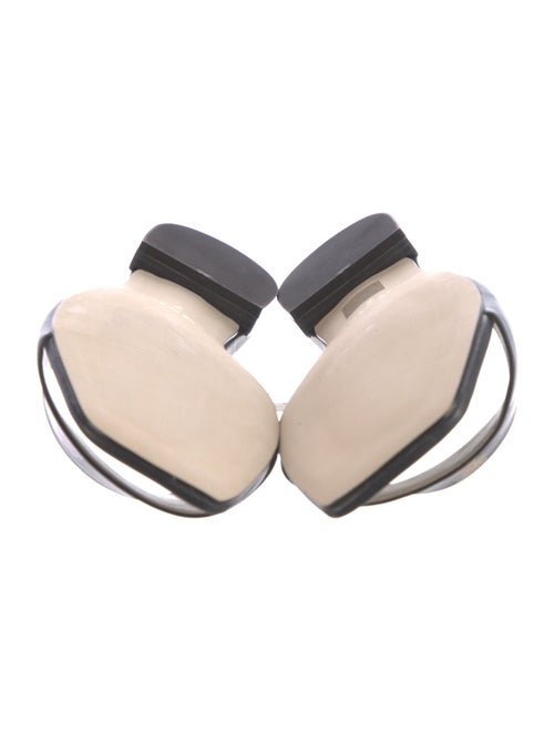 Alepel Leather Floral Print Mules