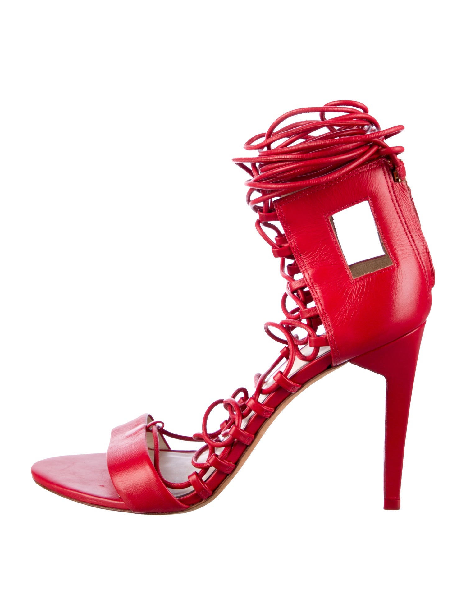 Alepel Leather Gladiator Sandals