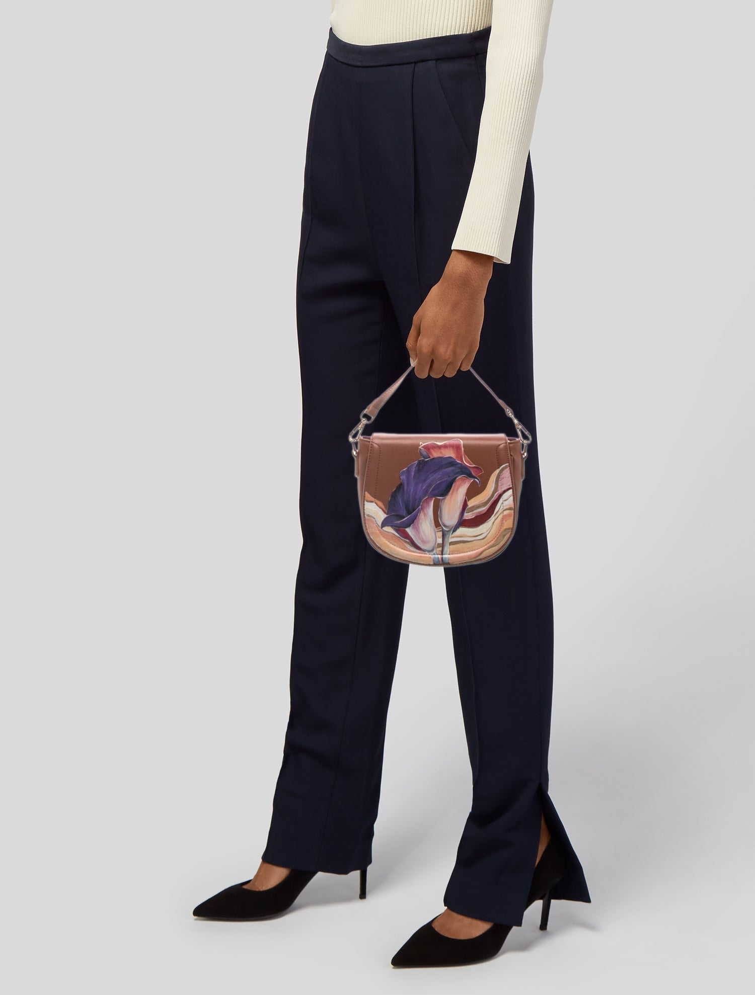Valentino Feather-Trimmed Satin Evening Bag - Pink Evening Bags