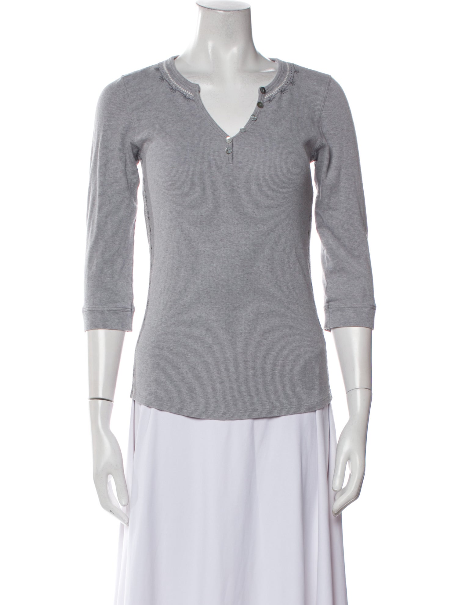 Alp N Rock V-Neck Three-Quarter Sleeve T-Shirt