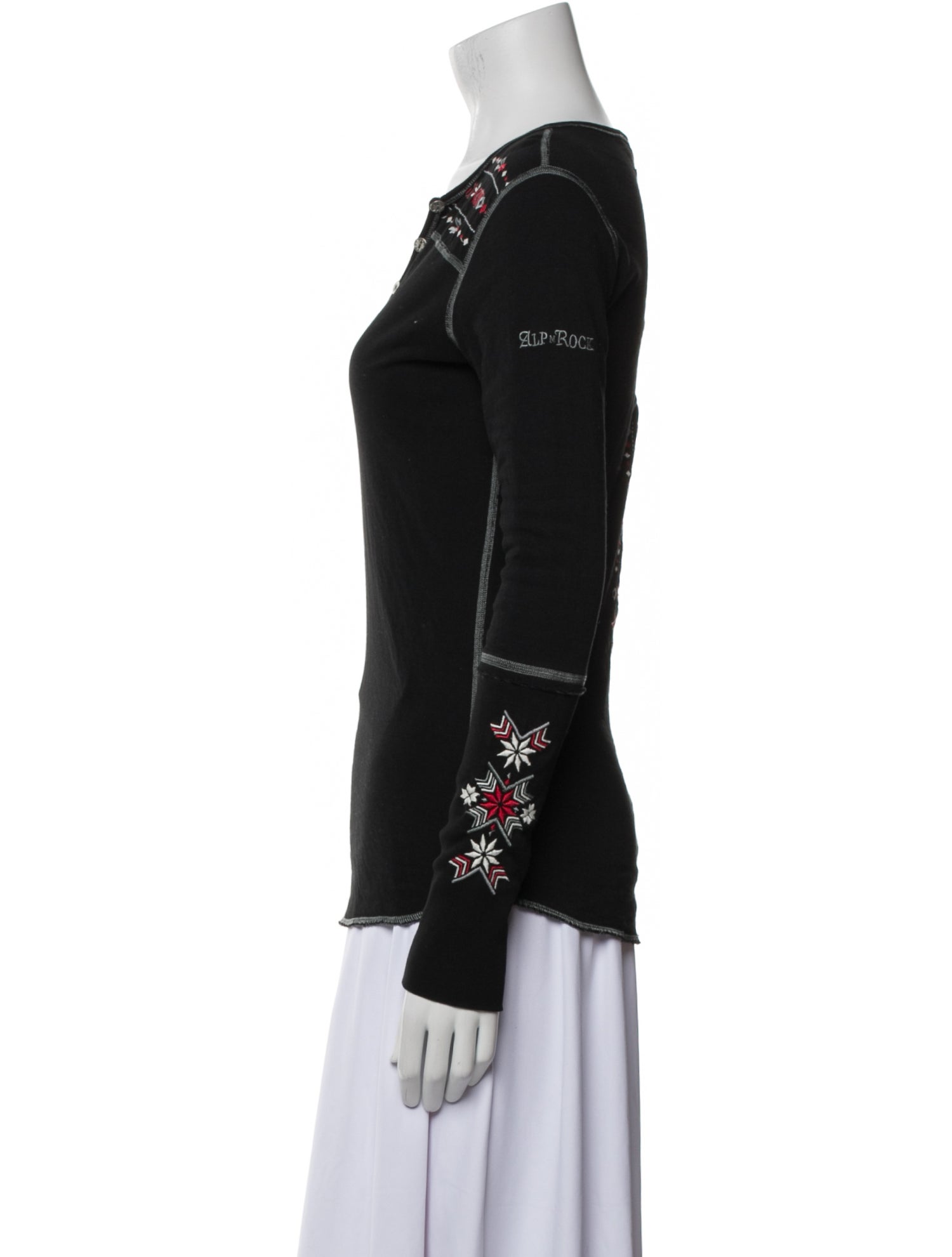 Alp N Rock V-Neck Long Sleeve Top