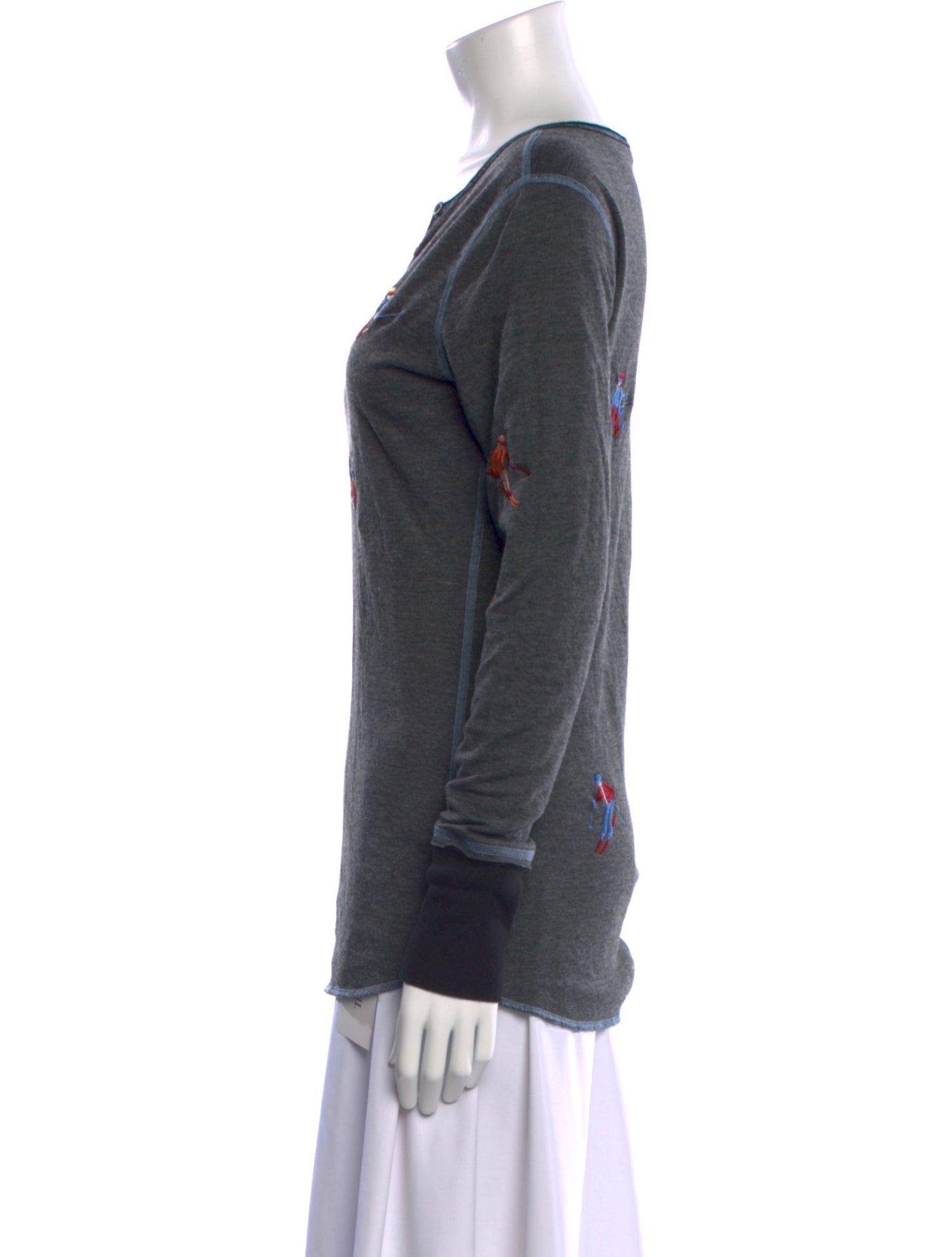 Alp N Rock Printed V-Neck Sweatshirt