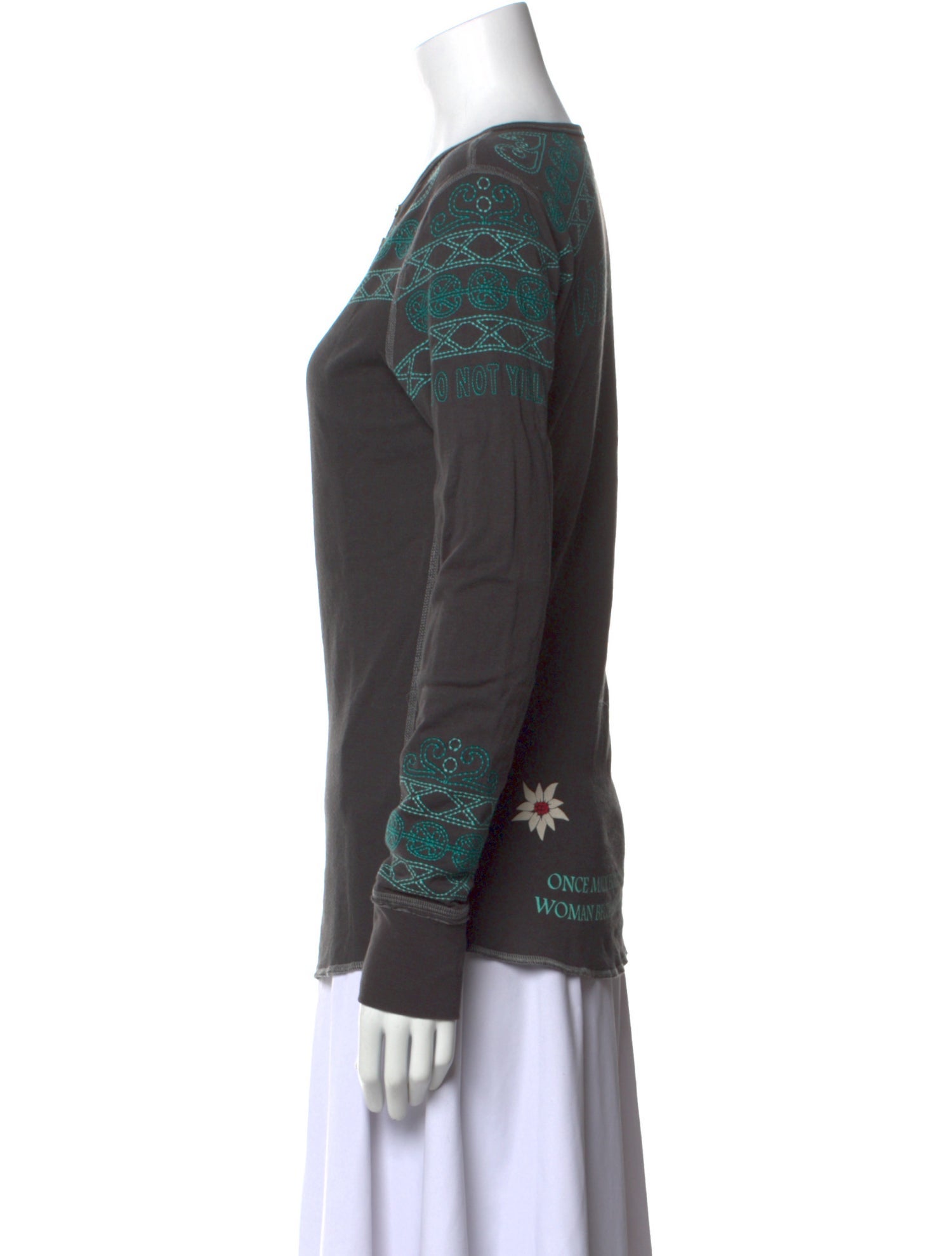 Alp N Rock Printed V-Neck Top