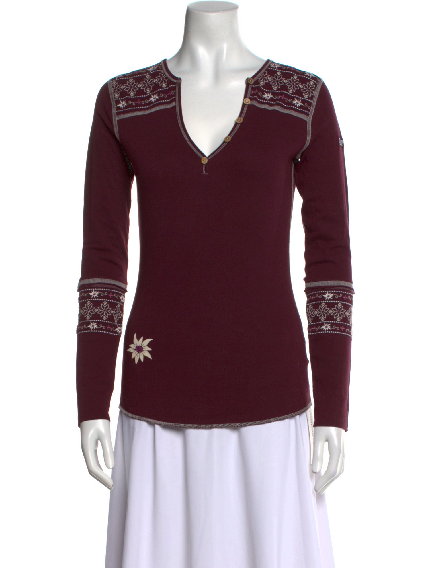 Alp N Rock Graphic Print V-Neck Top