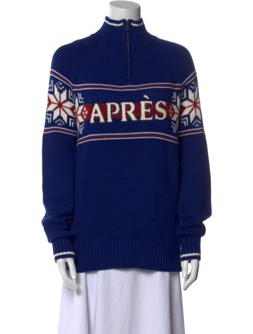 Alp N Rock Graphic Print Mock Neck Sweater