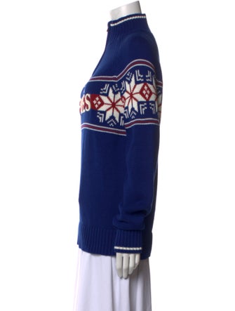 Alp N Rock Graphic Print Mock Neck Sweater