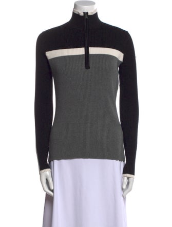 Alp N Rock Colorblock Pattern Mock Neck Sweater